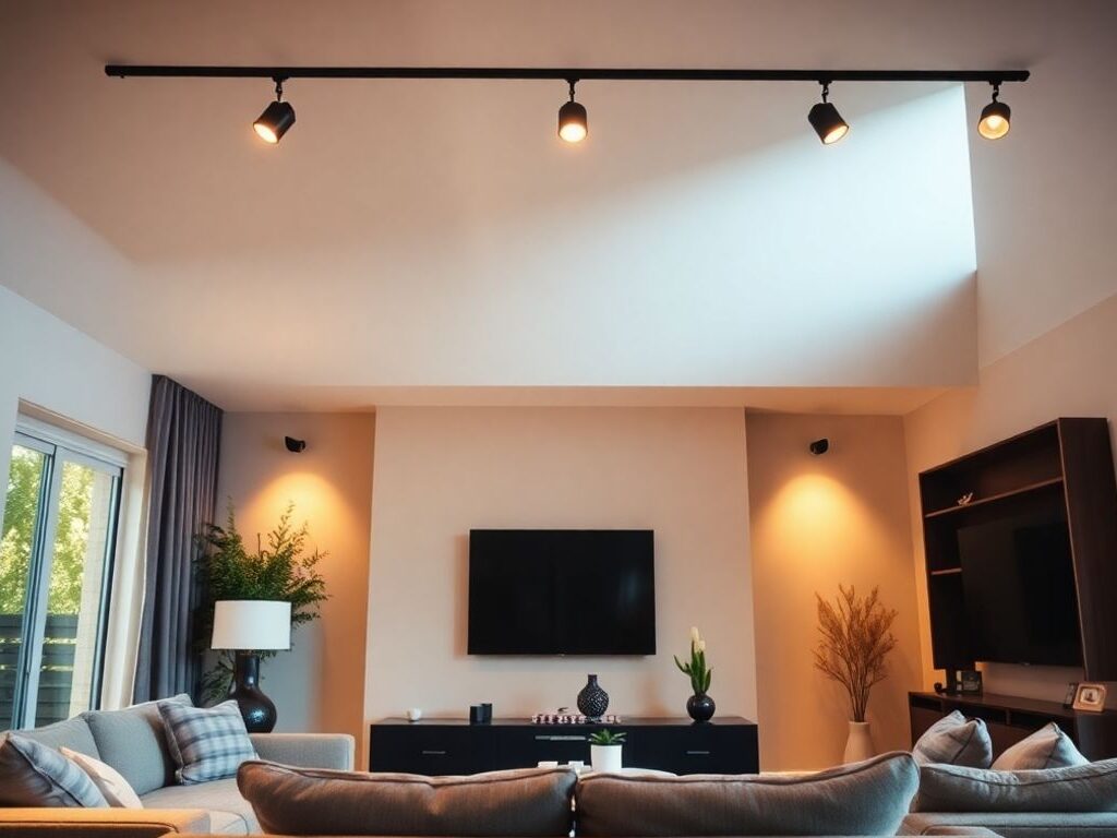 Living room — lighting installed by PatriotFix in Orange County